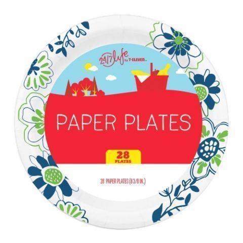 7-Eleven 24/7 Life Heavy Duty Paper Plates, 8.375 Inches (28 ct)