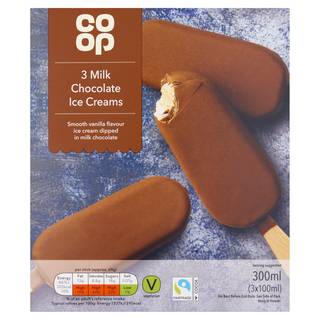 Co-op Milk Chocolate Sticks 3 x 100ml (300ml)