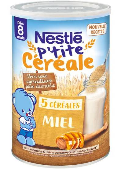 P'tite cereale 5 céréales miel - boîte 415g - dès 8 mois