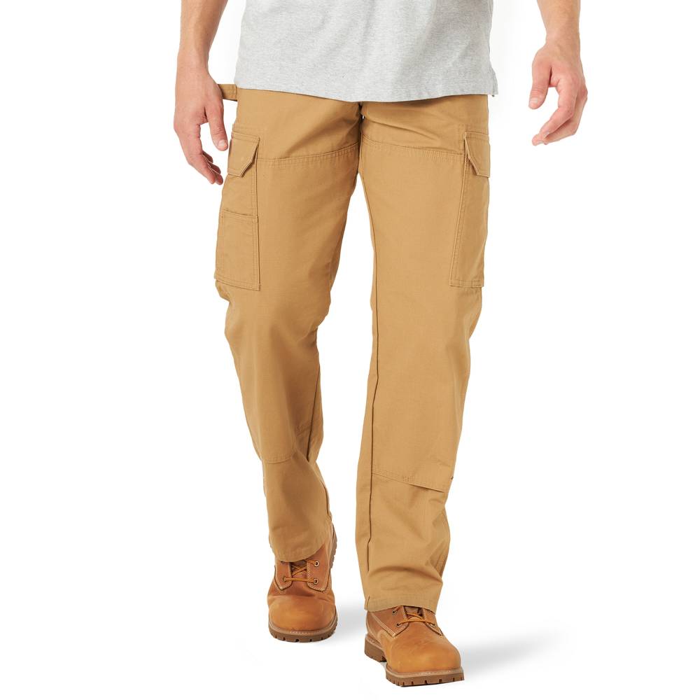 Wrangler Men's Relaxed Fit Rawhide Textured Cotton Cargo Work Pants (42 X 30) | 10WMWR1RH-42X30