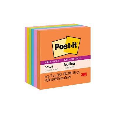 Post-It Super Sticky Notes, Assorted (65 ct)