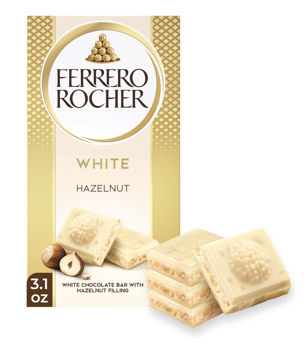 Ferrero Rocher White Chocolate Bar With White Hazelnut (3.1 oz)