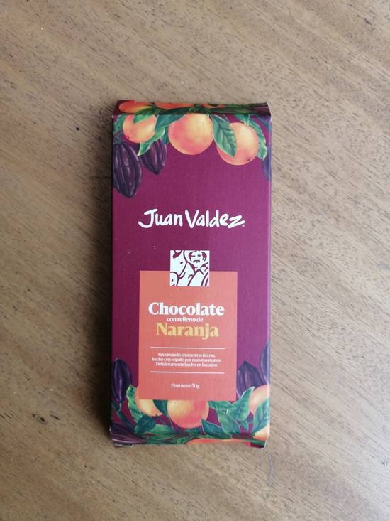 Barra de Chocolate JV con Naranja