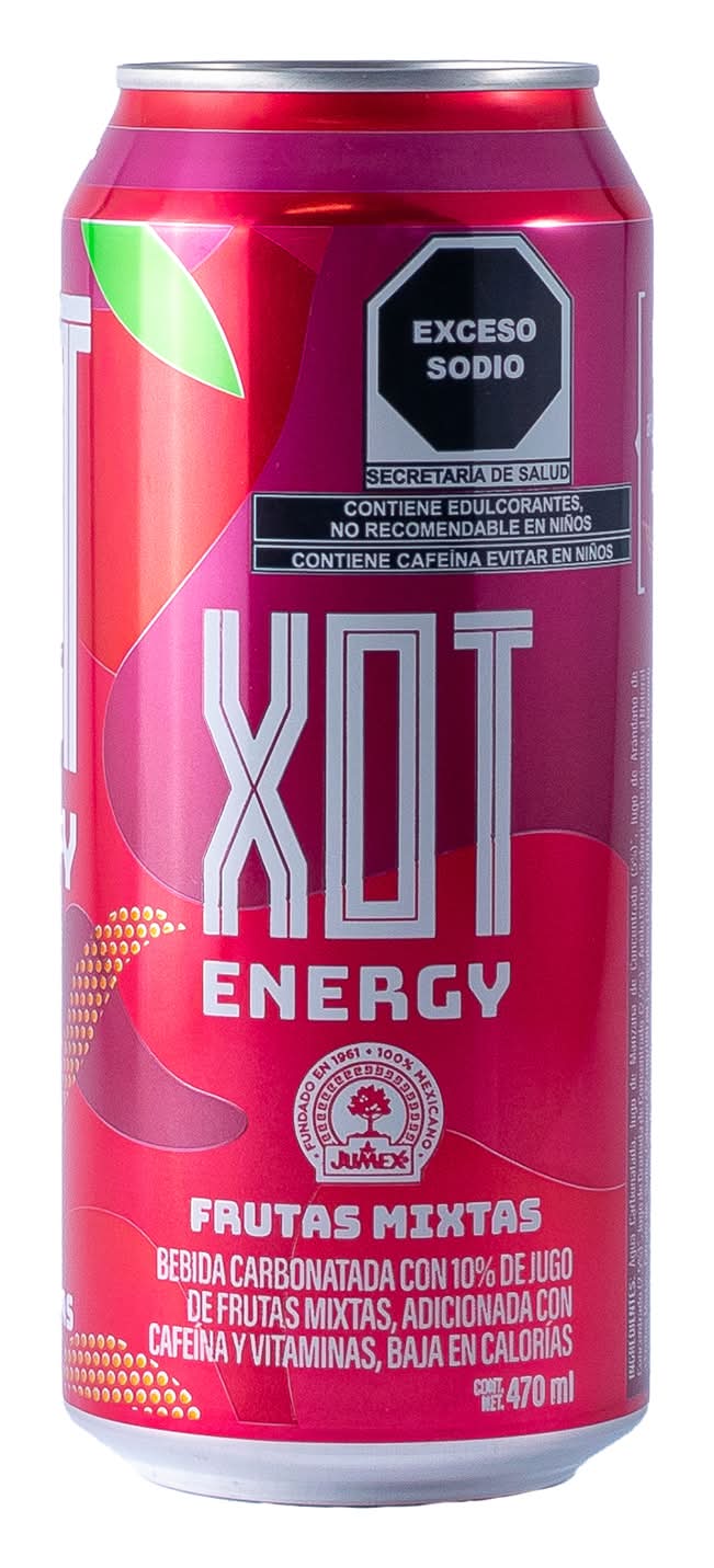 XOT ENERGY · Bebida energizante, frutas mixtas (470 ml)