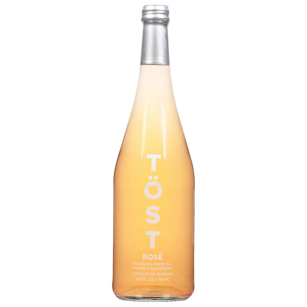 Töst Rosé Non-Alcoholic Sparkling Beverage Tea, Ginger-Elderberry (750 ml)