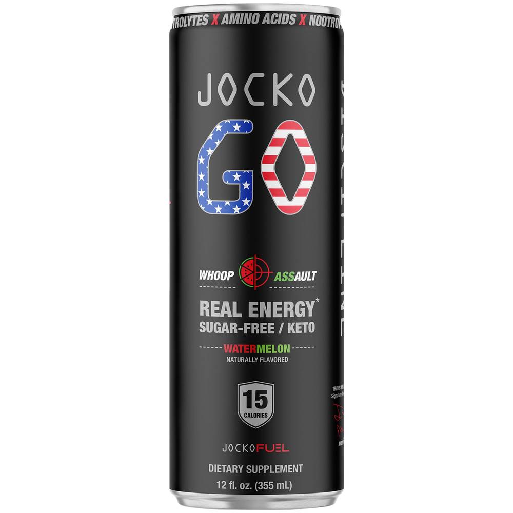 Jocko Fuel Discipline Go Energy Drink, Watermelon (12 fl oz)