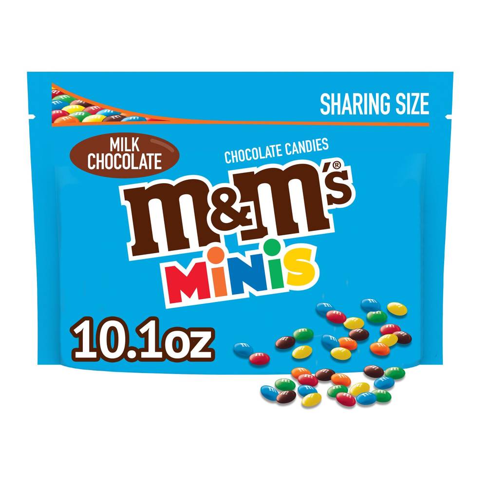 M&M'S Minis Milk Chocolate Candy, Sharing Size, 9.4 oz Resealable Bag