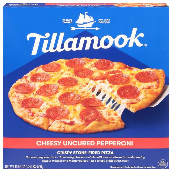 Tillamook Crispy Stone Fired Cheesy Uncured Pepperoni Pizza