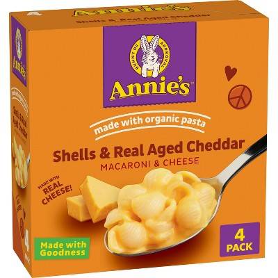 Annie's Shells & Real Aged Cheddar, Mac and Cheese (24 oz, 4 ct)