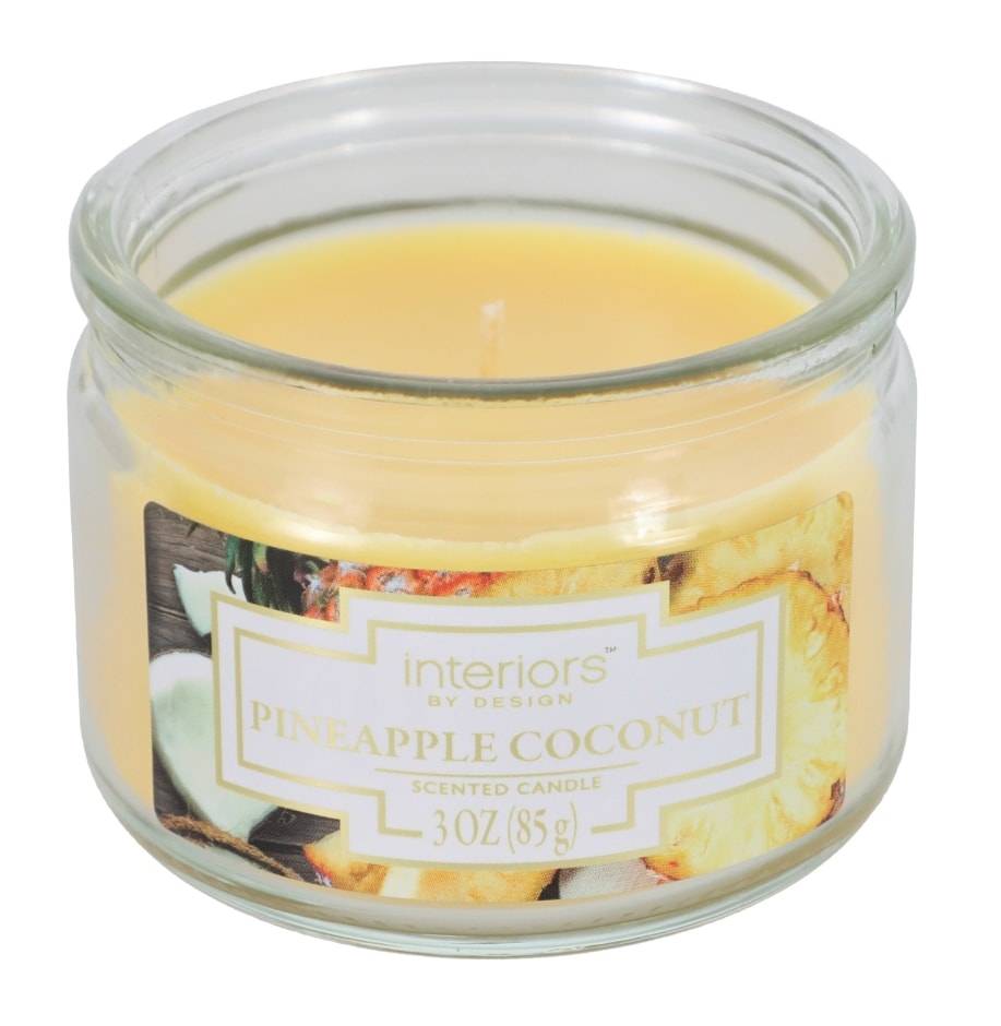 Interiors By Design Candle, Pineapple Coconut
