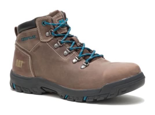 Cat Mae Steel Toe Waterproof Work Boot, Bay Leaf, 7M
