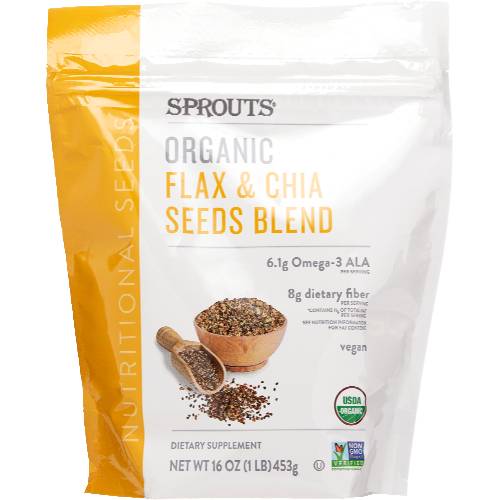 Sprouts Organic Flax And Chia Seeds Blend