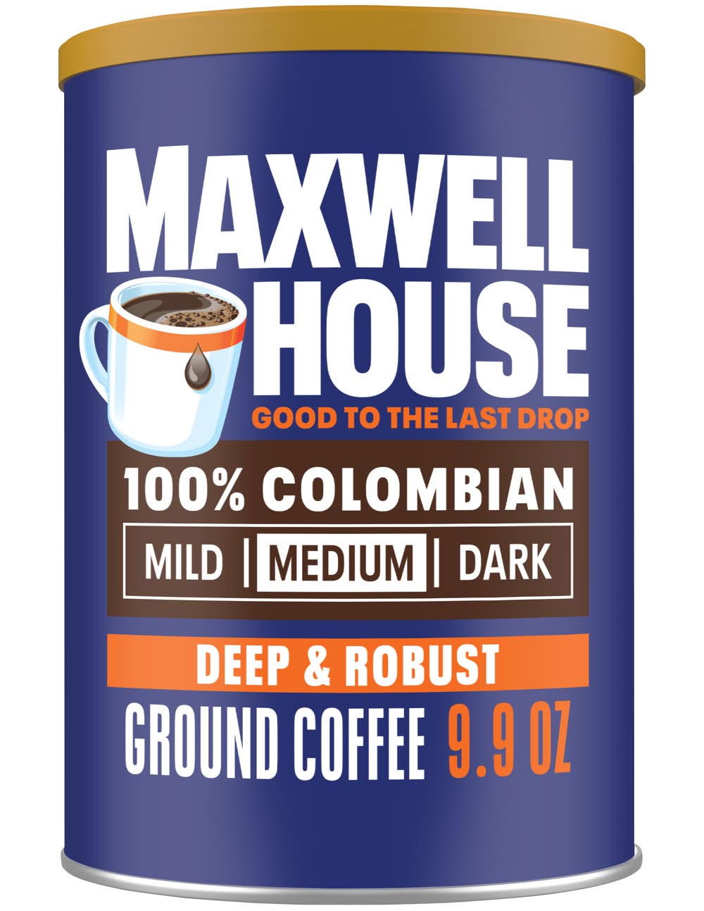 Maxwell House 100% Medium Deep & Robust Ground Coffee, Colombian (9.9 oz)