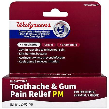 Walgreens Toothache & Gum Pain Relief Pm Cream (0.25 oz)