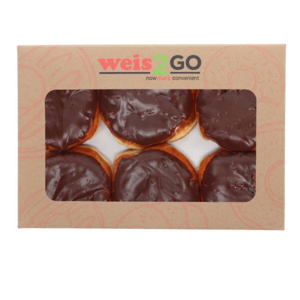 Weis in Store Made Bakery Bavarian Creme Filled Donuts Chocolate Iced