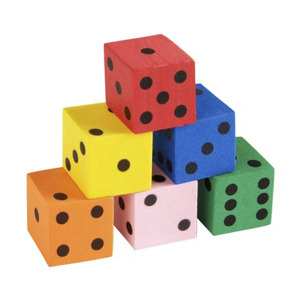 Office Depot Brand Foam Dice, Assorted (24 ct)