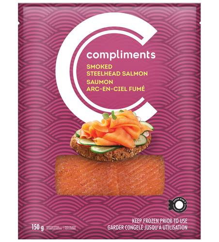 Compliments Saumon Steelhead Fumé Congelé 150 G / Compliments Frozen Salmon Smoked Steelhead 150 g