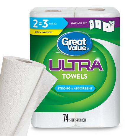 Great Value Ultra Strong & Absorbent Paper Towels (2 ct)