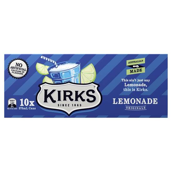 Kirks Lemonade Originals Cans (10 Pack) 375mL