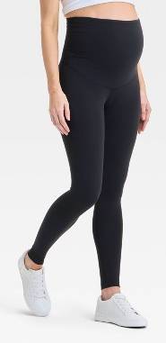 Over Belly High-Rise Postpartum Active Maternity Leggings - Isabel Maternity by Ingrid & Isabel™ Black XL: Recycled Polyester, Spandex, Fit