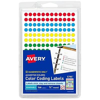 Avery Hand Written Color Coding Labels (4 ct) (assorted)