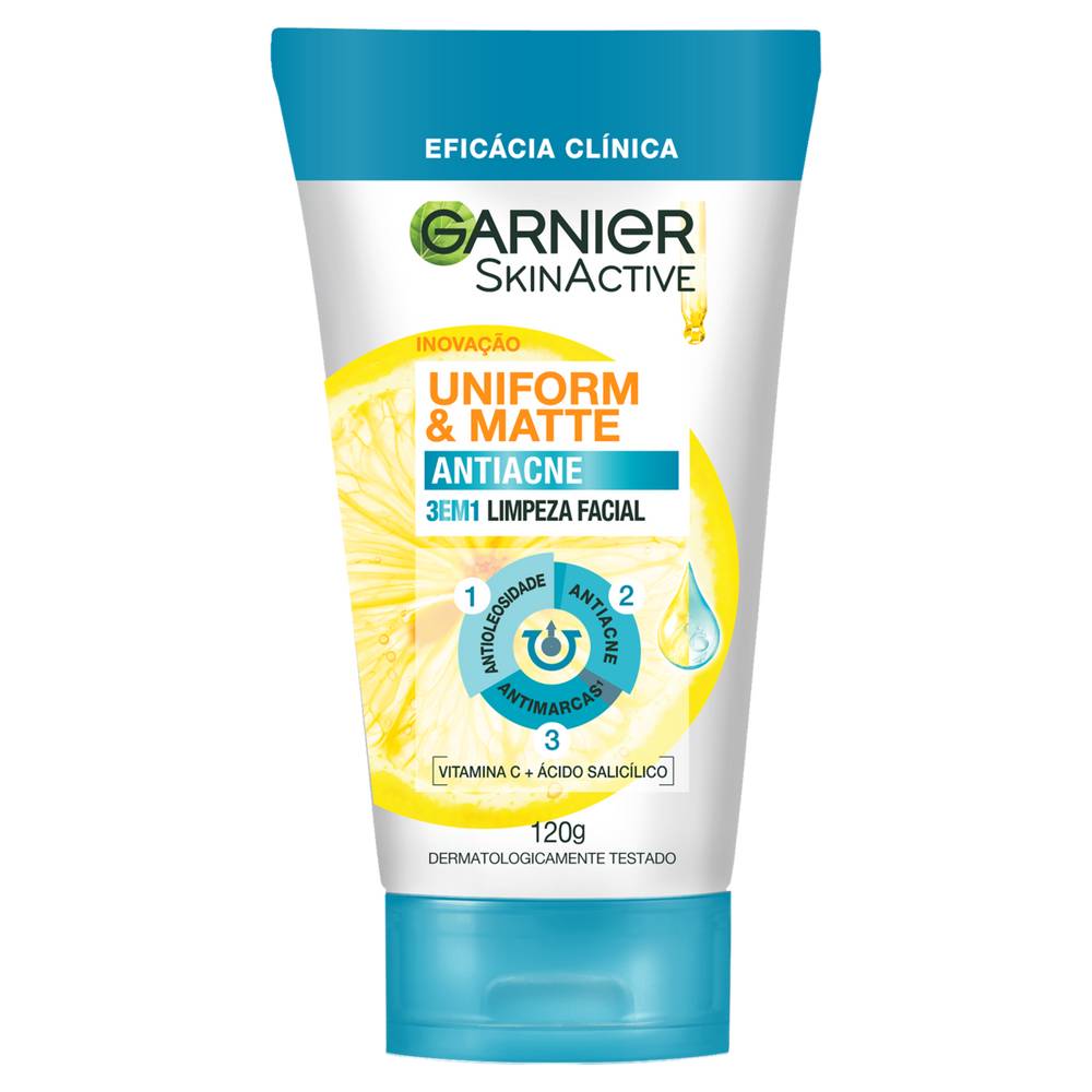 Garnier · Limpeza facial antiacne skinactive uniform & matte (120 g)