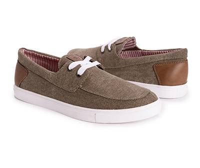 Muk Luks Cross Laced Boat Shoe (male/10"/tan)