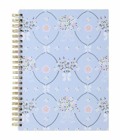 Twin Wire Notebook Blue Floral