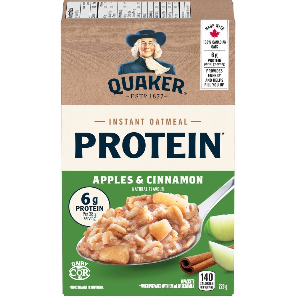 Quaker Instant Oats High Protein Apple & Cinnamon (228 g)