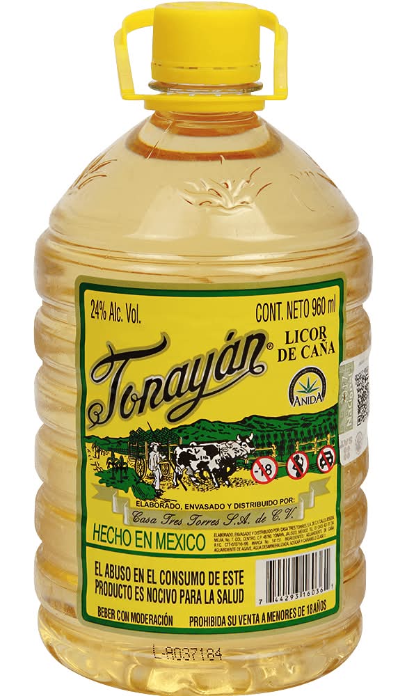 Tonayán · Destilado de caña (960 ml)