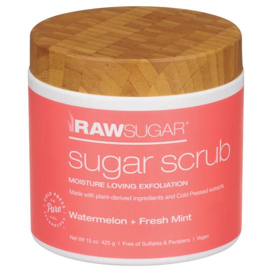 Raw Sugar Watermelon + Fresh Mint Sugar Scrub