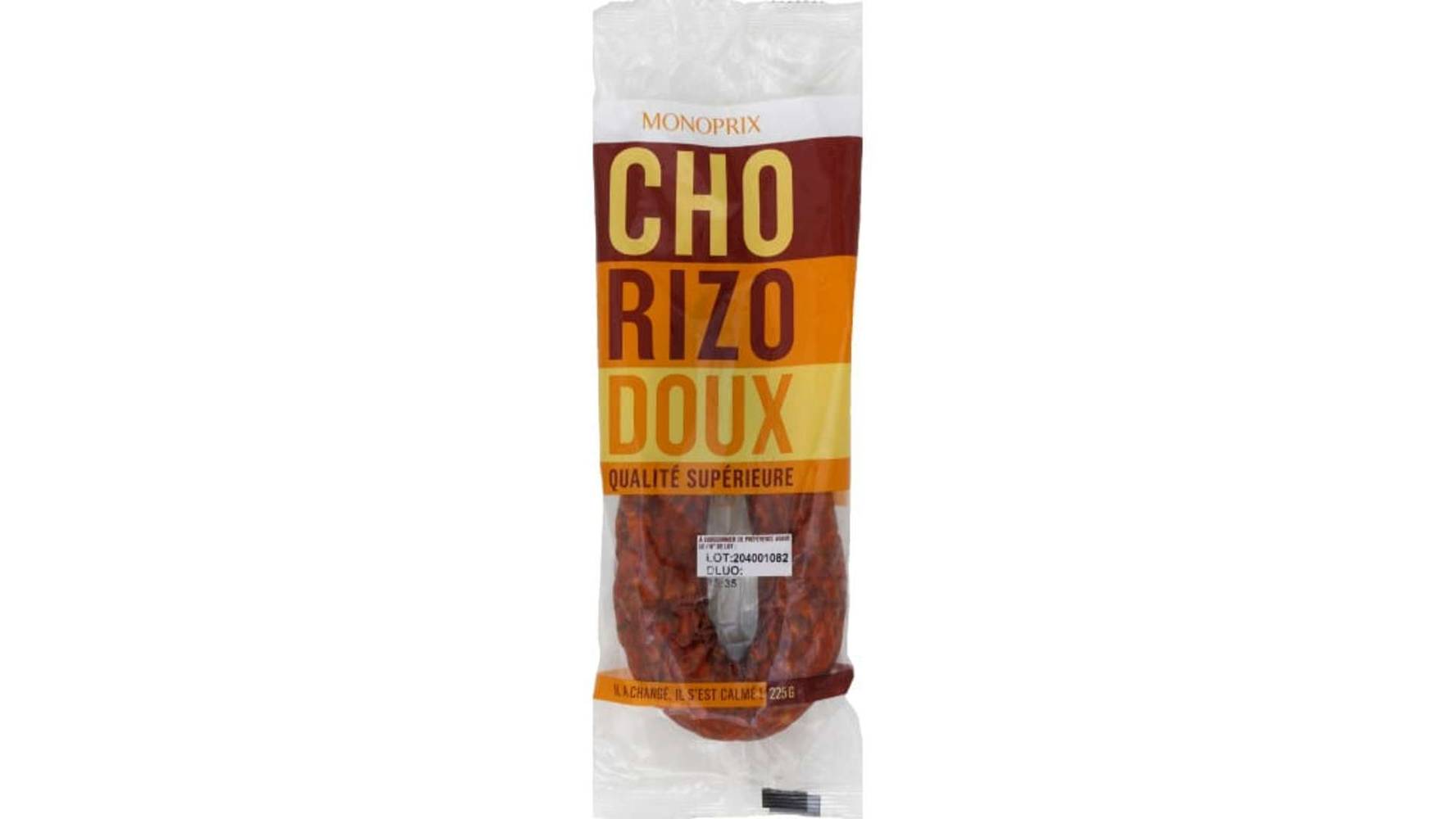 Monoprix Chorizo doux Le chorizo de 225 g