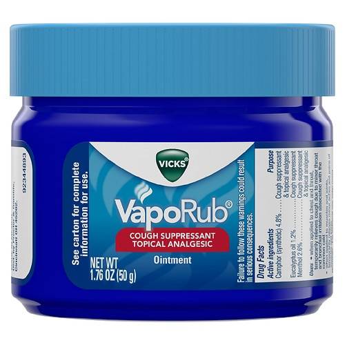 Vicks VapoRub, Original, Cough Suppressant, Topical Chest Rub & Analgesic Ointment Original - 1.76 oz