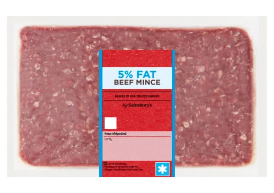 Sainsbury's 5% Fat Beef Mince (750g)