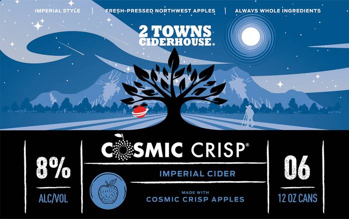 2 Towns Ciderhouse Cosmic Crisp Imperial Cider (6 ct, 12 fl oz)