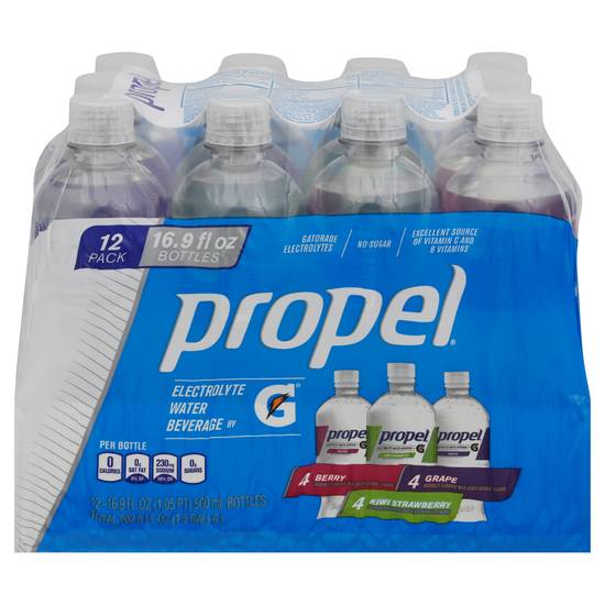 Propel Electrolyte Water Beverage (12 pack, 16.9 fl oz) (berry/grape/kiwi strawberry )