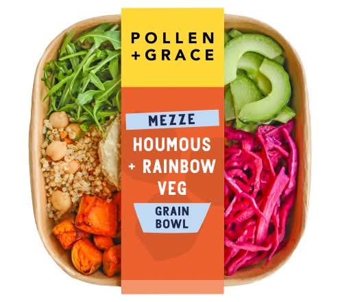 Pollen + Grace Mezze Houmous + Rainbow Veg Grain Bowl (275g)