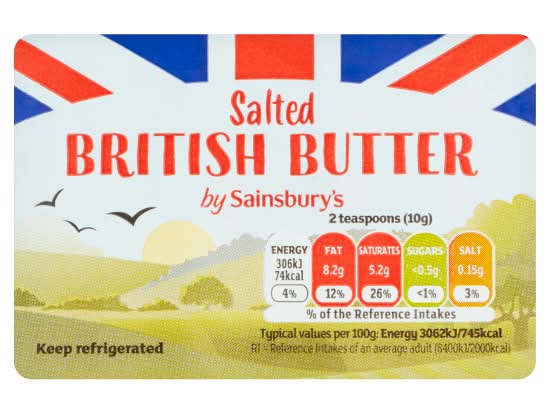 Sainsbury's Salted British Butter (250g)