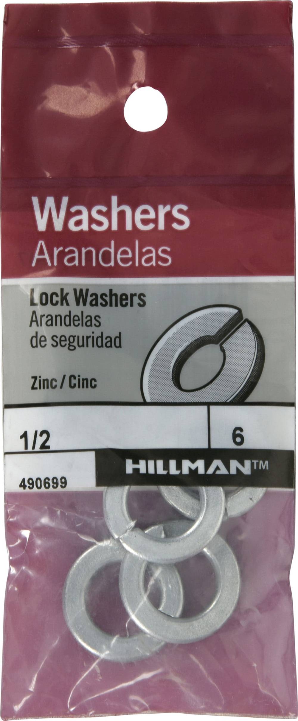 Hillman 1/2-in Zinc-plated Steel Split Lock Washer (6-Count) | 490699