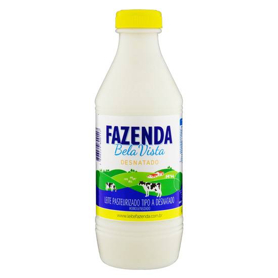 Fazenda bela vista leite pasteurizado tipo a desnatado (1l)