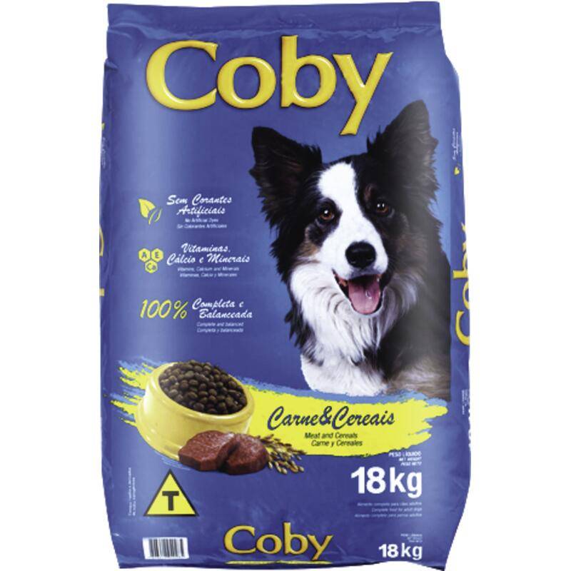 Coby ração para cães sabor carne e cereal (18kg)