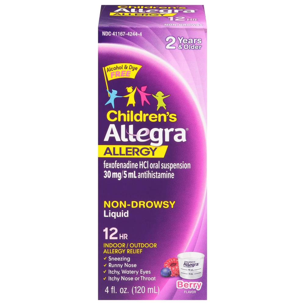 Allegra Children's 12 Hr Allergy Relief Berry Flavor Syrup (4 fl oz)