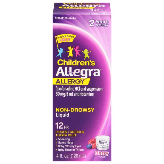 Allegra Children's 12 Hr Allergy Relief Berry Flavor Syrup