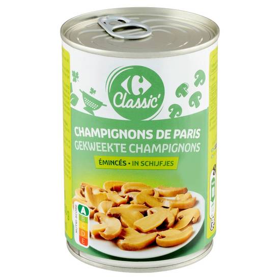 Carrefour Classic' Champignons de Paris Émincés 400 g