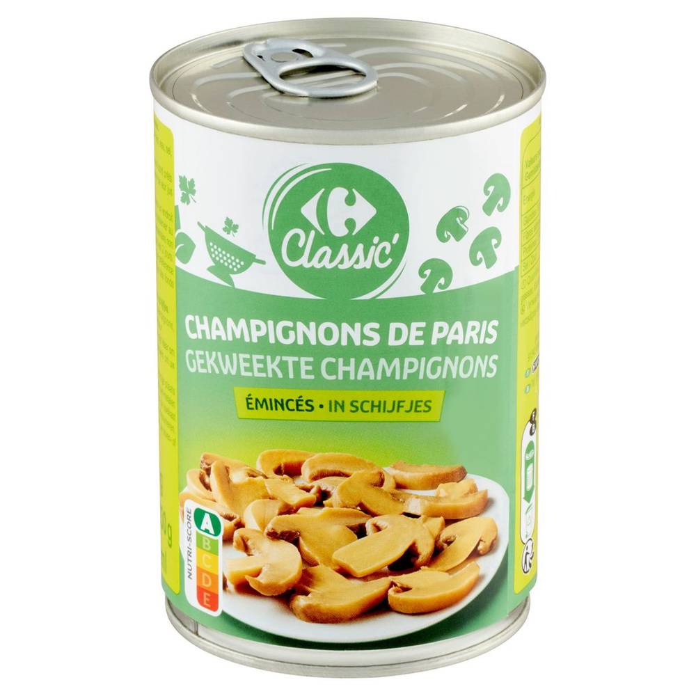 Carrefour Classic'' Champignons de Paris Émincés 400 g