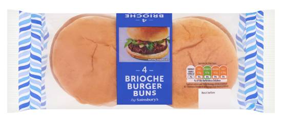 Sainsbury's Brioche Burger Buns (4 pack)