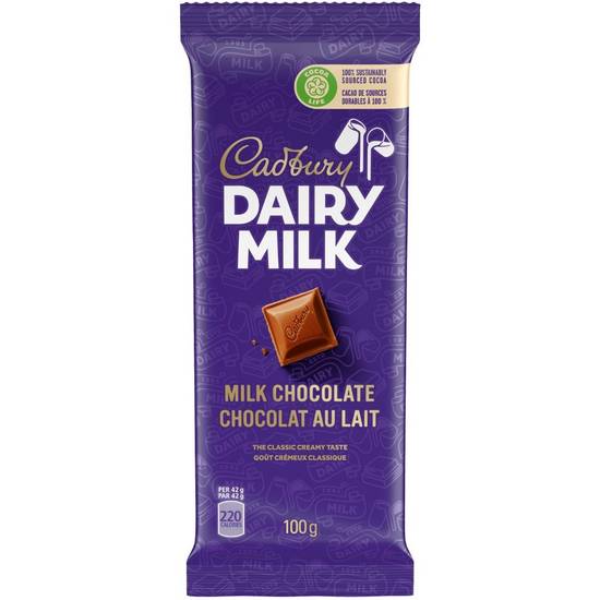 Cadbury dairy milk chocolat au lait (100 g) - dairy milk chocolate (100 g)
