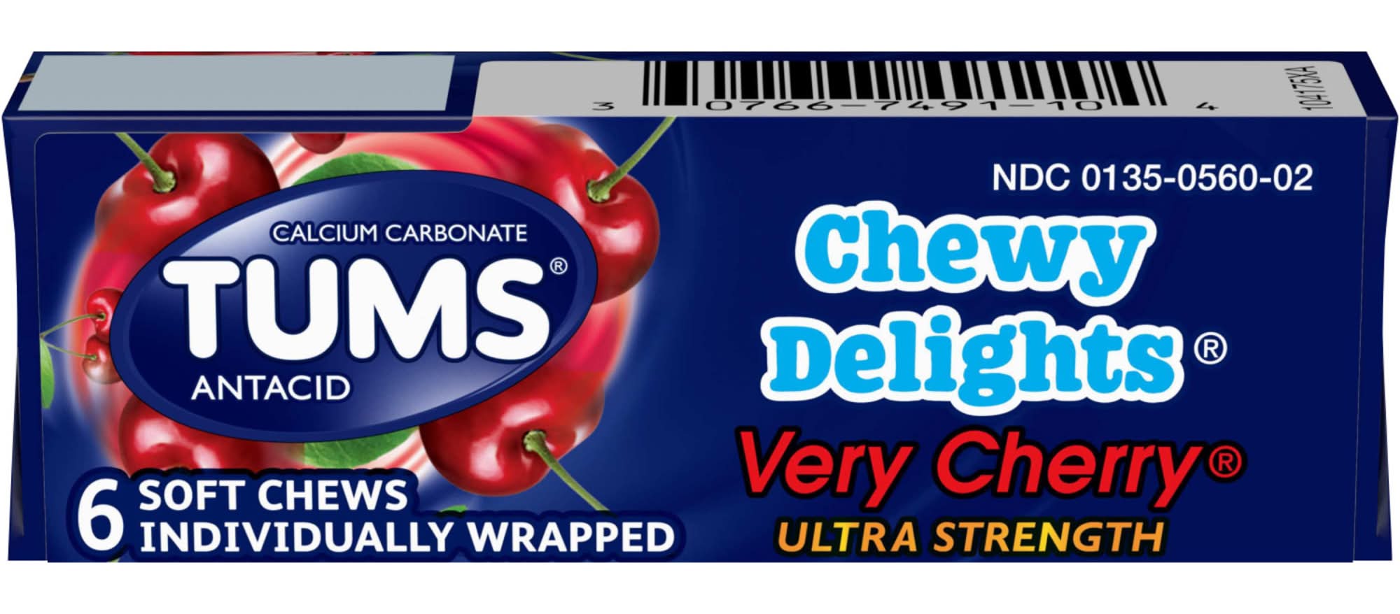 Tums Cherry Flavored Antacid Chewy Tablets (0.35 oz)