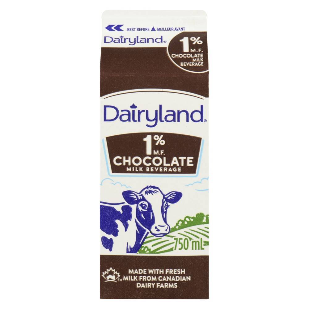 Dairyland Chocolate Milk Beverage 1% (750 ml)