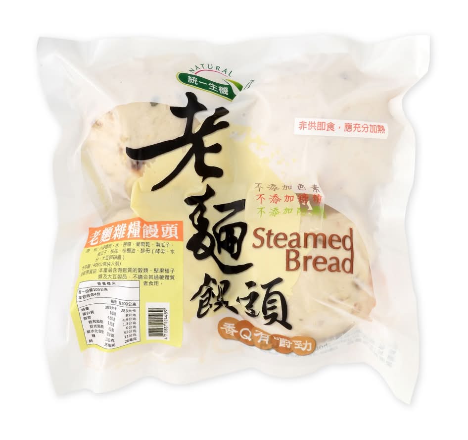 統一生機-老麵雜糧饅頭(4入)(400g/包)